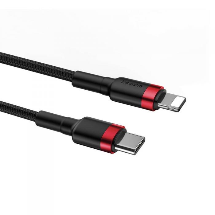 UTGATT5 - Baseus Cafule kabel USB Type C PD/lightning 18W 1m Svart-Rd