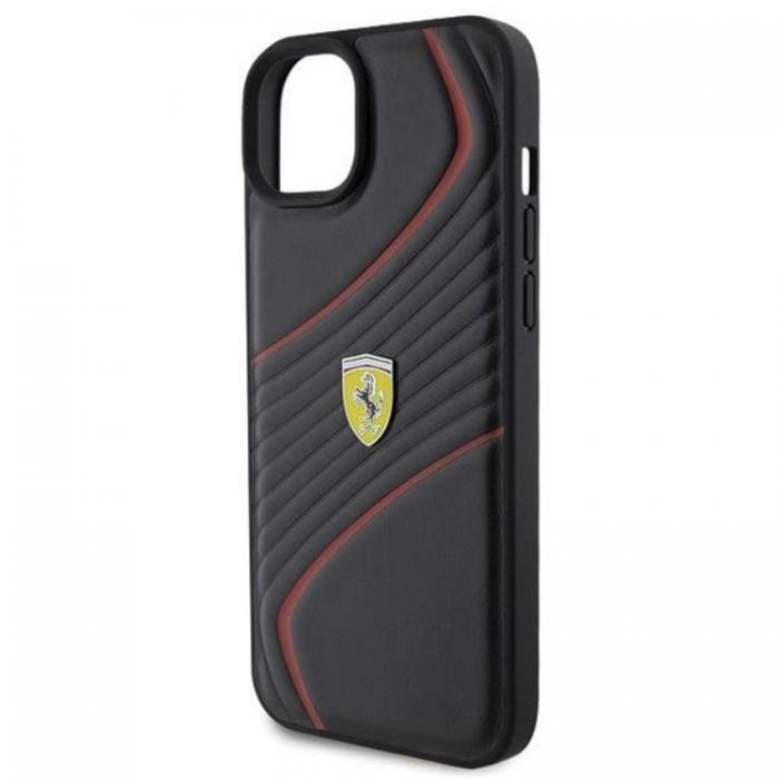 Ferrari - Ferrari iPhone 15 Plus Mobilskal Twist Metal Logo - Svart