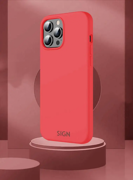 SiGN - SiGN iPhone 14 Pro Max Skal Liquid Silicone - Vattenmelonsrd