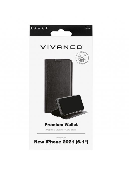UTGATT1 - Vivanco Premium Plnboksfodral iPhone 13 - Svart