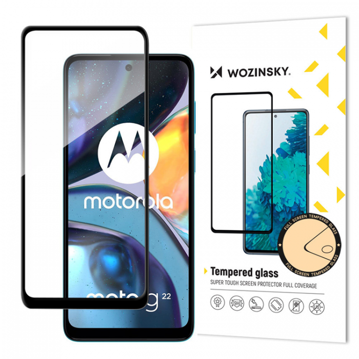 Wozinsky - Wozinsky Motorola Moto G22 Hrdat Glas Skrmskydd Full Glue