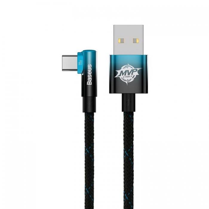BASEUS - Baseus MVP USB-C Till Lightning 100W Kabel 1m - Svart/Bl