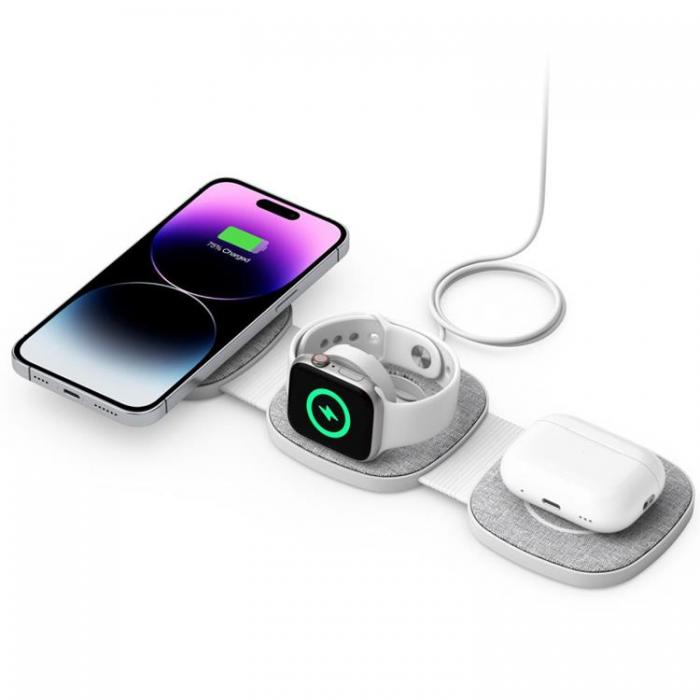 Tech-Protect - Tech-Protect 3-in-1 Trdls Laddare Magsafe iPhone, Apple Watch, AirPods
