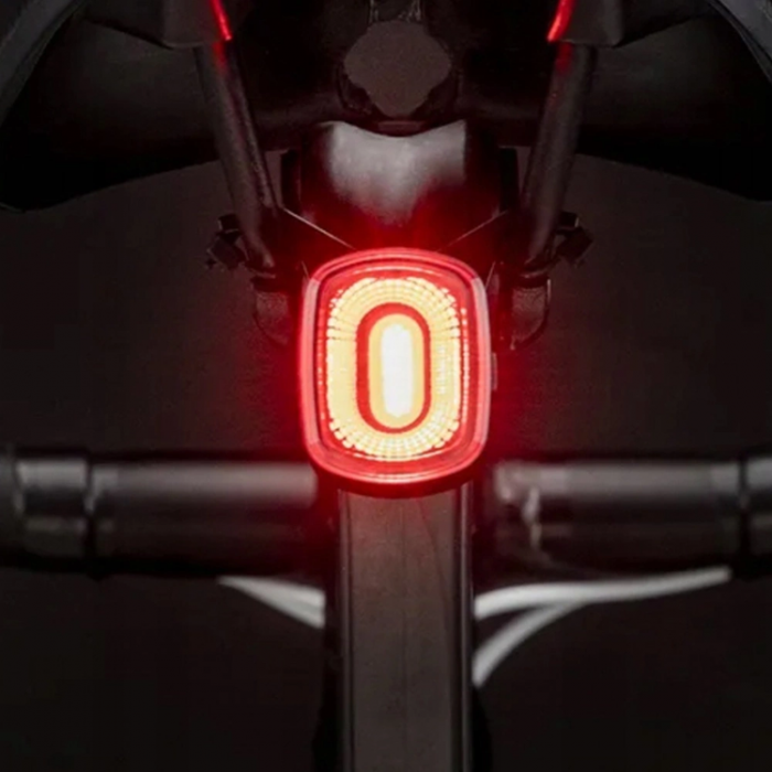 Rockbros - Rockbros Q2S LED USB-C cykelljus bak - Svart