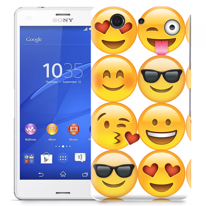 UTGATT5 - Skal till Sony Xperia Z3 Compact - Emoji - Smileys