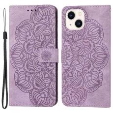 A-One Brand - iPhone 14 Plus Plånboksfodral Mandala Flower - Lila