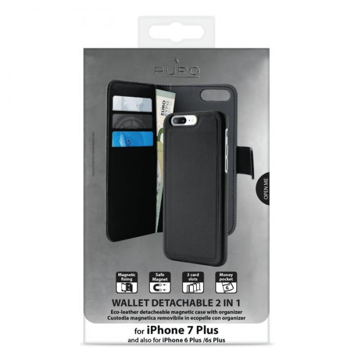UTGATT5 - Puro Plnboksfodral till iPhone 7/8 Plus - Svart