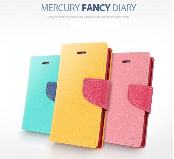 UTGATT4 - Mercury Fancy Diary Plnboksfodral till Samsung Galaxy Note 3 N9000 (Gul)