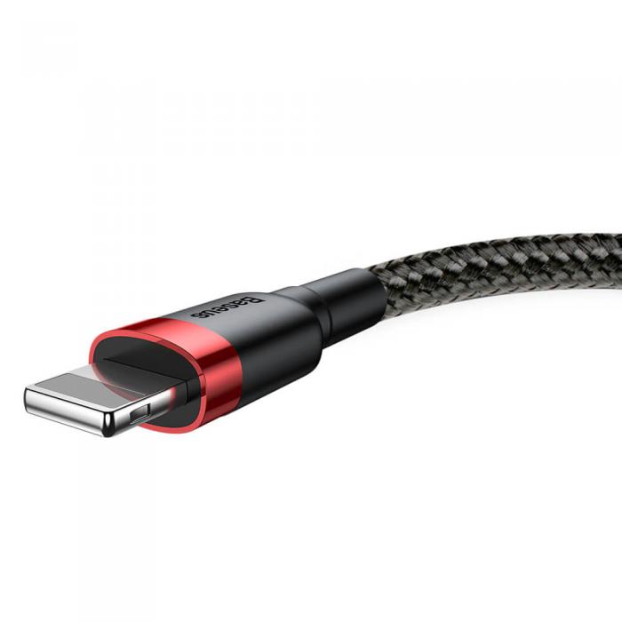 BASEUS - Baseus Cafule lightning kabel QC 3.0 1.5A 2M Svart-Rd