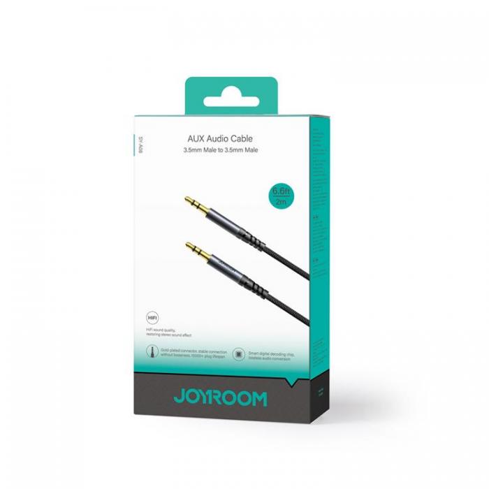 Joyroom - Joyroom Stereo Ljud kabel AUX 3.5 mm minijack 2m (SY-A08) - Svart