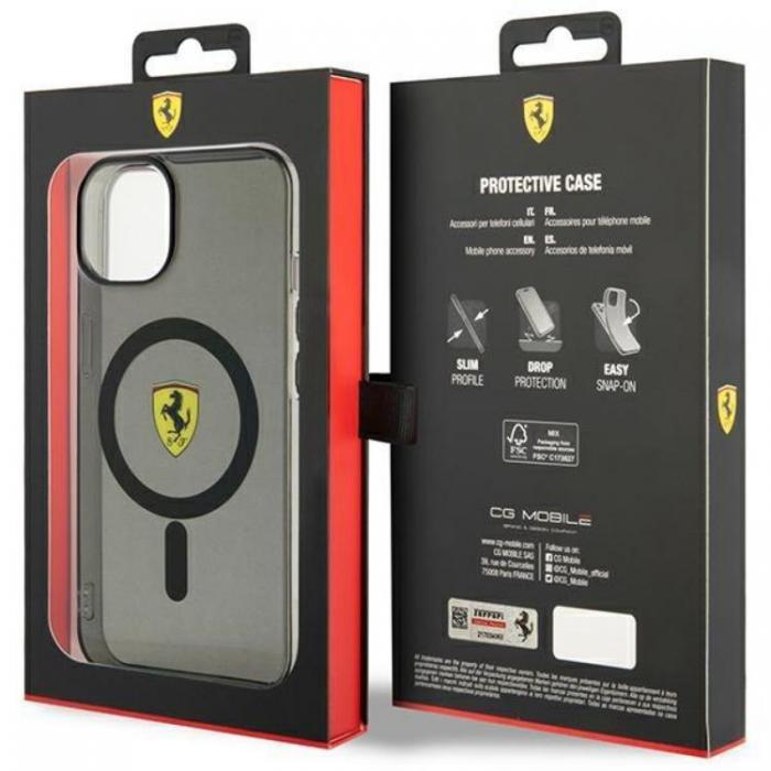 Ferrari - Ferrari iPhone 14 Plus Mobilskal Magsafe Translucent - Svart
