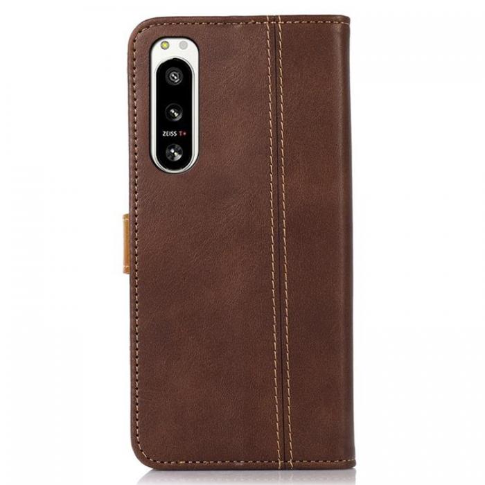 A-One Brand - Sony Xperia 5 IV Plnboksfodral Magnetic Clasp - Coffee