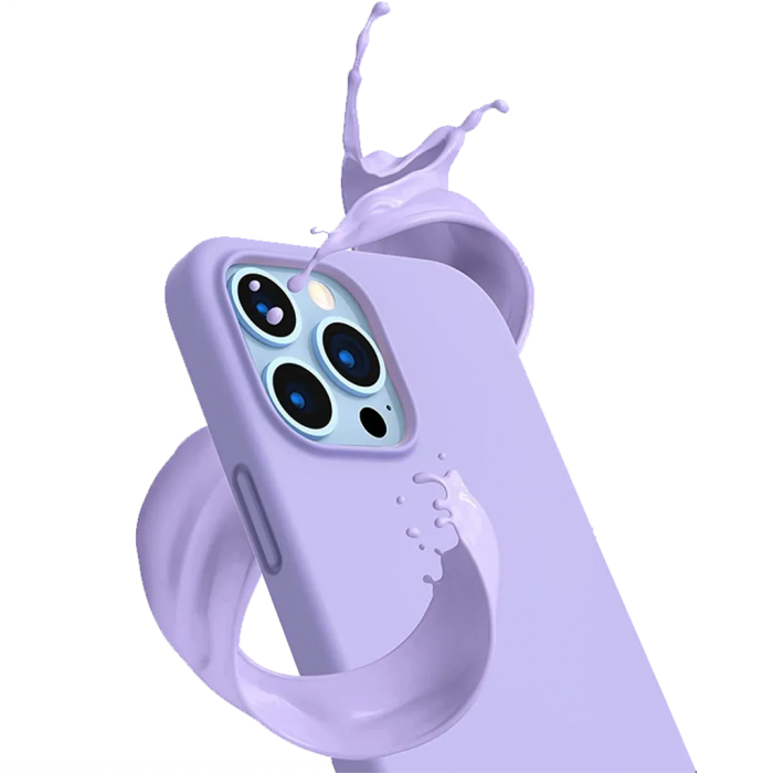 SiGN - SiGN iPhone 15 Pro Max Mobilskal Liquid Silikon - Lavender