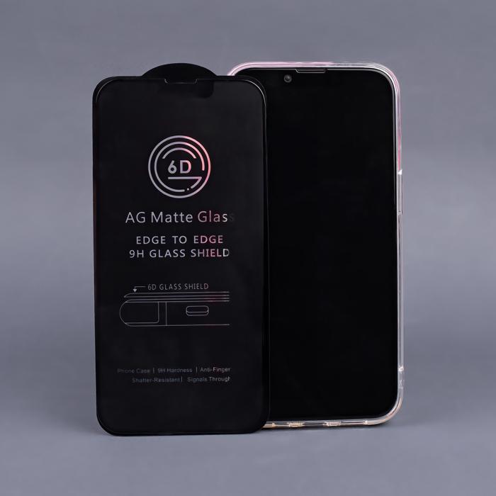 OEM - Skyddsglas 6D Matt iPhone 15 Plus Svart Ram