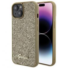 Guess - Guess iPhone 15 Mobilskal Disco Metal Script - Guld