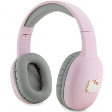 Hello Kitty - Hello Kitty On-Ear Hörlurar Bluetooth Metal Logo - Rosa/Grå