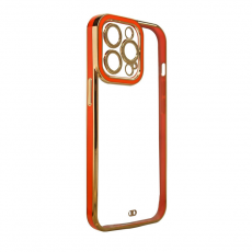 OEM - iPhone 12 Pro Max Skal Gold Frame - Röd