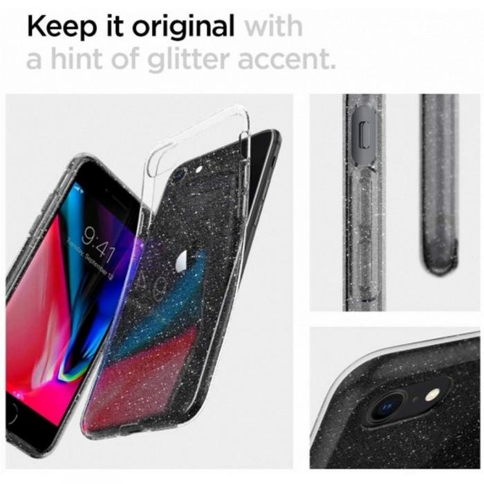 UTGATT1 - Spigen Liquid Crystal Skal iPhone 7/8/SE (2020/2022) - Glitter Crystal
