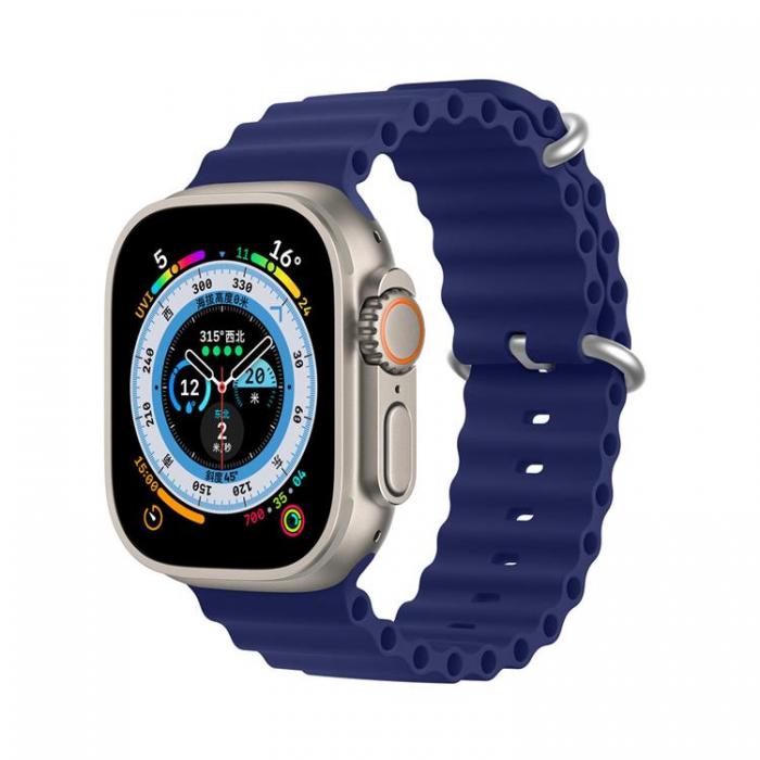 Dux Ducis - Dux Ducis Apple Watch 4/5/6/7/8/SE (38/40/41mm) Armband Silikon Ocean - Marinbl