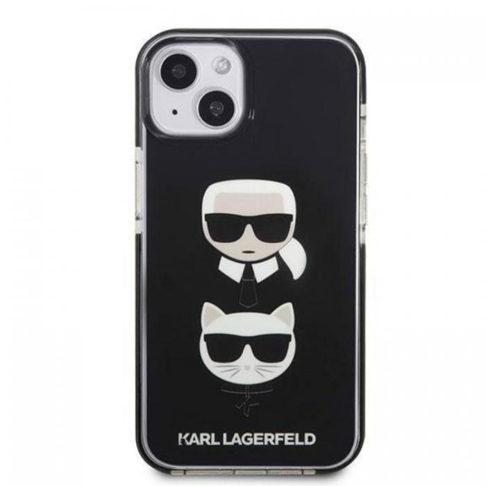 KARL LAGERFELD - Karl Lagerfeld iPhone 13 mini Skal Karl & Choupette Head - Svart