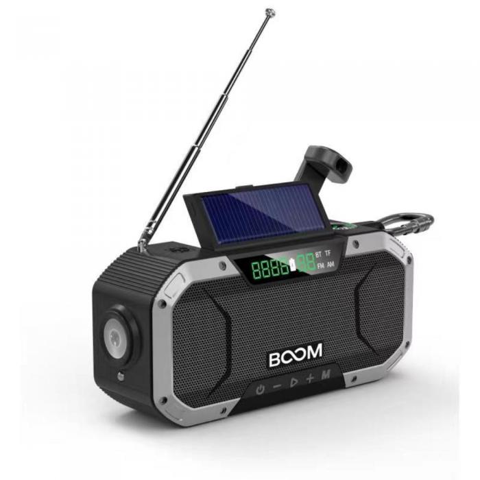 UTGATT5 - BooM - Vev-radio-5000mAh Powerbank Bluetooth Hgtalare Lampa - Silver
