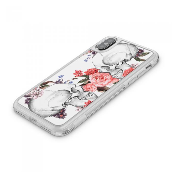 UTGATT5 - Fashion mobilskal till Apple iPhone X - Ddskallar rosor