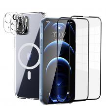 OEM - iPhone 13 [5-PACK] 1 X MagSafe Skal - 2 X Linsskydd - 2 X Härdat Glas