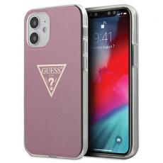 Guess - Guess Skal iPhone 12 & 12 Pro Metallic Collection - Rosa