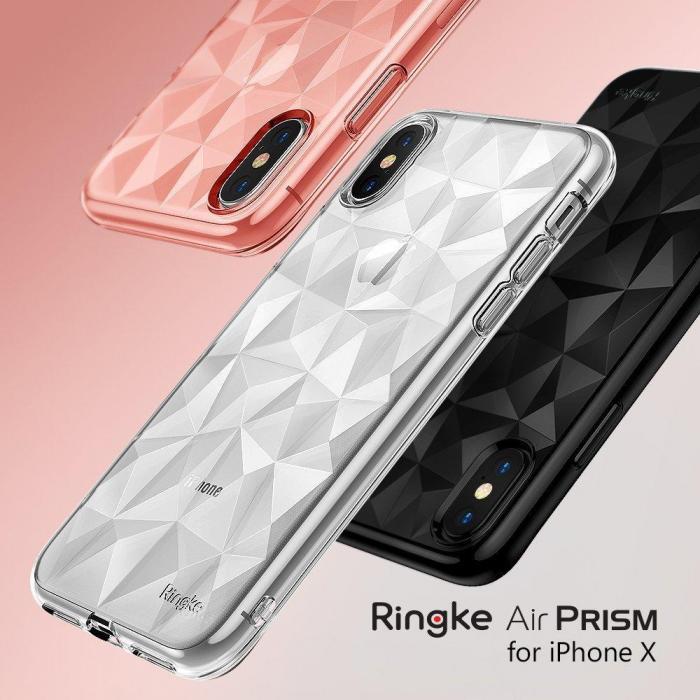 UTGATT4 - Ringke Air Prism Skal till Apple iPhone XS / X - Ink Black