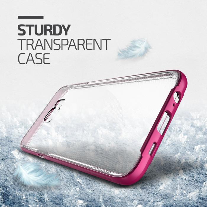 UTGATT5 - Verus Crystal Bumper Skal till Samsung Galaxy S6 Edge Plus - Hot Pink