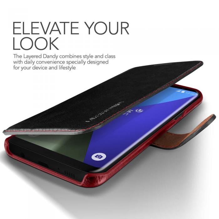 UTGATT5 - Verus Dandy Layered Plnboksfodral till Samsung Galaxy S8 Plus - Svart