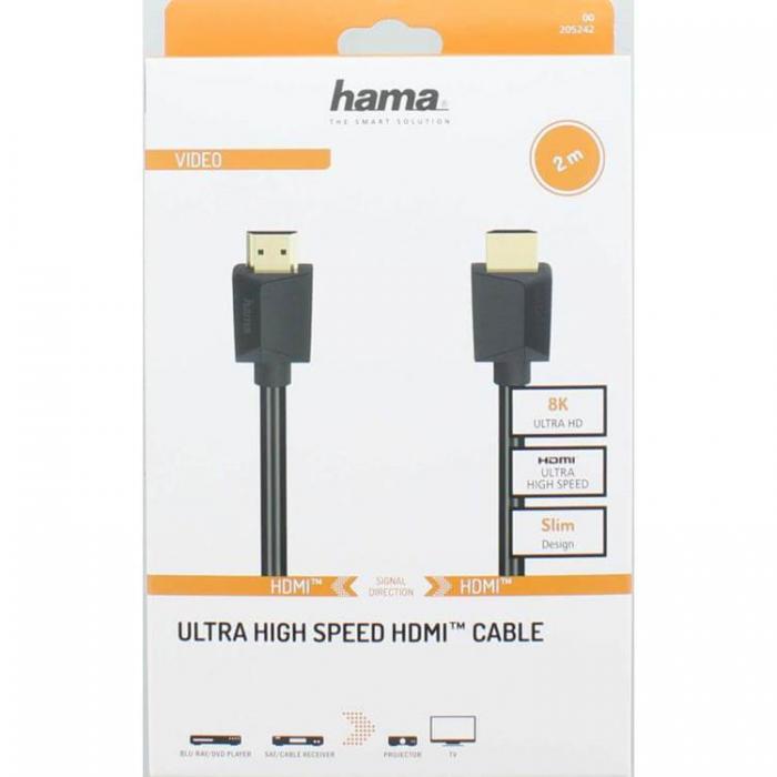 Hama - Hama HDMI Kabel High Speed 8K 48 Gbit/s 2m - Svart