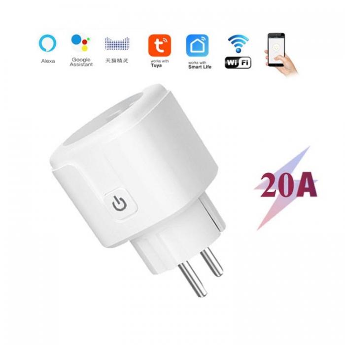 A-One Brand - Smart Home Plug WiFi 20A EU - Vit