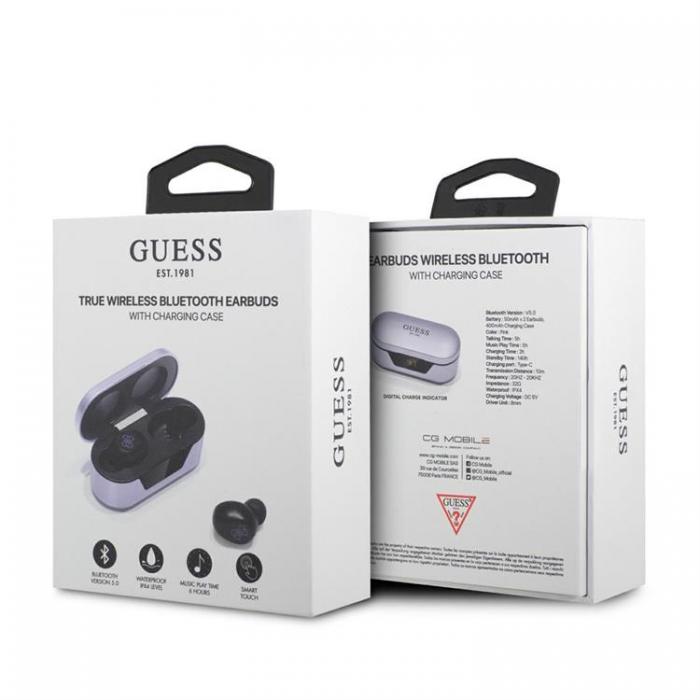 Guess - Guess TWS Bluetooth 5.0 Hrlurar + Dockningsstation - Lila