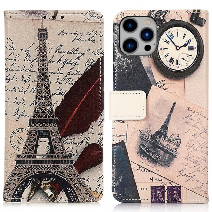Taltech - iPhone 15 Pro Max Plnboksfodral - Eiffeltornet