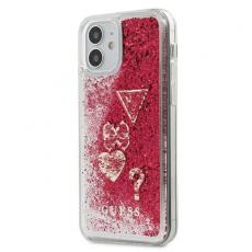 Guess - Guess Skal iPhone 12 mini Glitter Charms - Raspberry