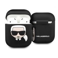 KARL LAGERFELD - Karl Lagerfeld Skal Airpods Silikon Ikonik - Svart