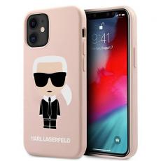 KARL LAGERFELD - Karl Lagerfeld iPhone 12 Mini Skal Silikon Iconic - Rosa