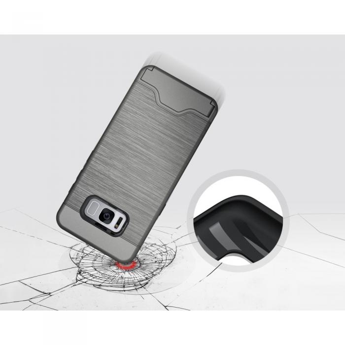 UTGATT5 - Kickstand Kort Hllare MobilSkal till Samsung Galaxy S8 - Gr