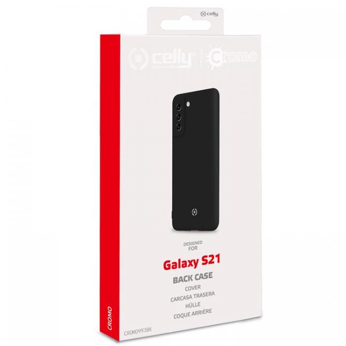 UTGATT5 - Celly Galaxy S21 Skal Soft Rubber Cromo - Svart