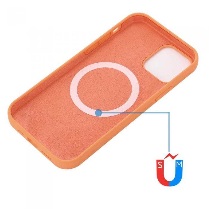 A-One Brand - MagSafe Liquid Silicone Skal iPhone 13 Pro Max - Orange