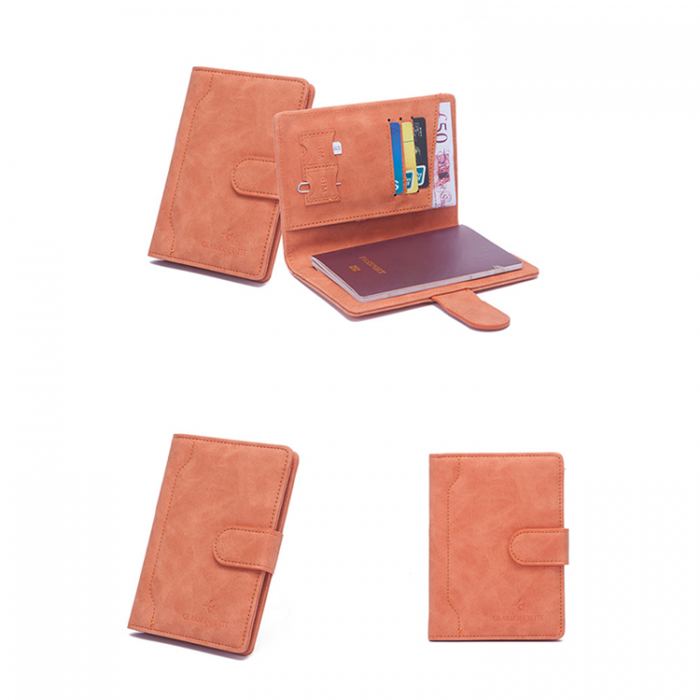 A-One Brand - Passhllare Plnbok RFID Korthllare Slim - Orange
