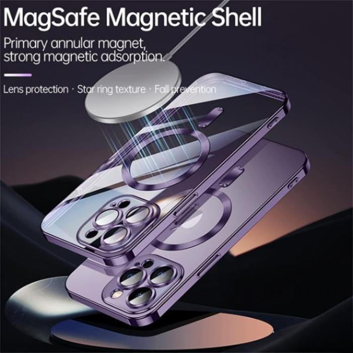 A-One Brand - iPhone 15 Pro Max Mobilskal Magsafe Electroplating - Svart