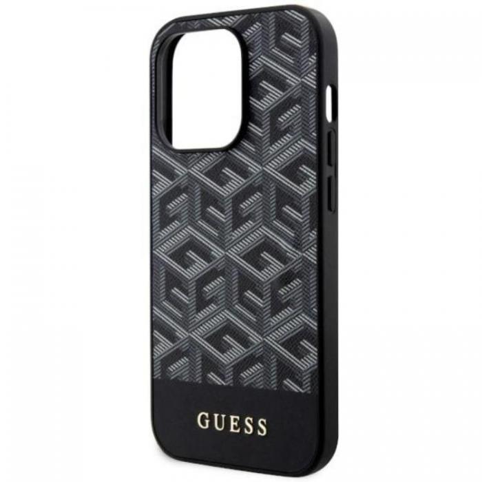 Guess - Guess iPhone 14 Pro Mobilskal MagSafe GCube Stripes - Svart