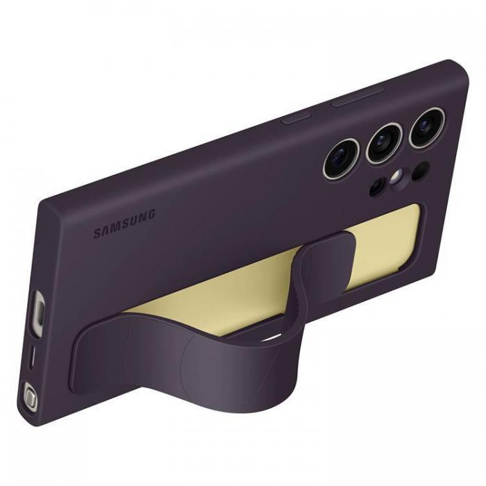 Samsung - Samsung Galaxy S24 Ultra Mobilskal Standing Grip - Mrklila