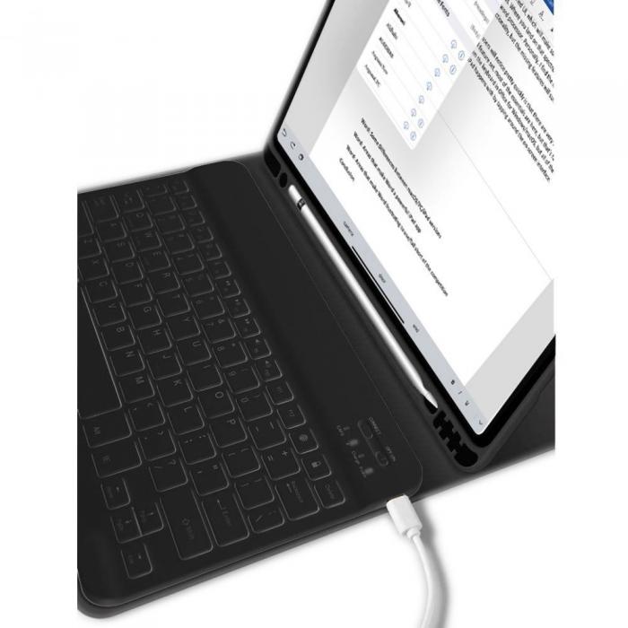 Tech-Protect - Tech-Protect iPad (2022) Fodral med Tangentbord + SC PEN Plats - Svart
