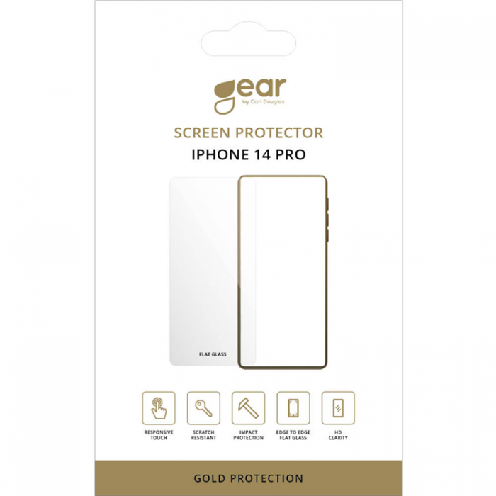 GEAR - Gear iPhone 14 Pro Hrdat Glas Skrmskydd 2.5D
