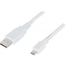 Deltaco - DELTACO Micro USB kabel 3 m Vit
