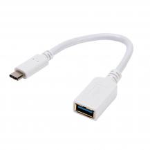 Vivanco&#8233;Vivanco Datakabel USB-C hane USB 3.1 A hona 0,1m - Vit&#8233;