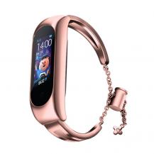 Ruhtel - Metall Ersättningsarmband till Xiaomi Mi Band 6/5/4/3 - Rosa